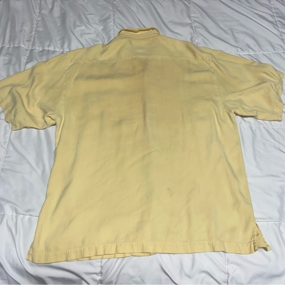 Vintage Tommy Bahama Silk Button Up Shirt Short Sleeve Large - Picture 6 of 6
